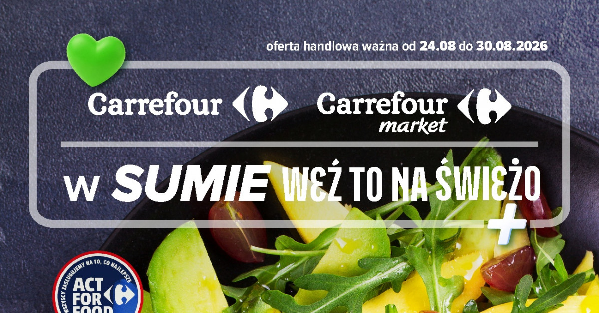 Nowa gazetka Carrefour (24.08–30.08) — wszystkie hity, których nie możesz przegapić!