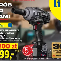 PARKSIDE PERFORMANCE Akumulatorowy klucz udarowy, 20 V, z akumulatorem i ładowarką