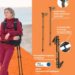 Teleskopowe kijki trekkingowe