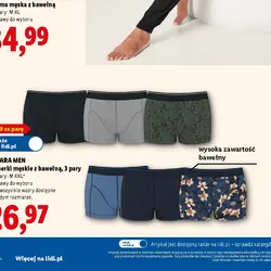Bokserki męskie z bawełną, 3 pary