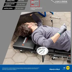 PARKSIDE PERFORMANCE Leżanka montażowa na kółkach i stołek warsztatowy 2 w 1