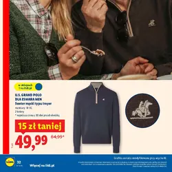 U.S. GRAND POLO DLA ESMARA MEN Sweter męski typu troyer