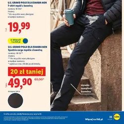 U.S. GRAND POLO DLA ESMARA MEN Spodnie cargo męskie z bawełną