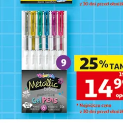 Długopisy brokatowe metaliczne