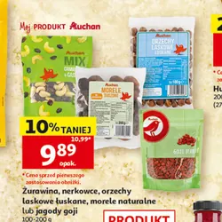 Żurawina, nerkowce, orzechy laskowe łuskane, morele naturalne lub jagody goji