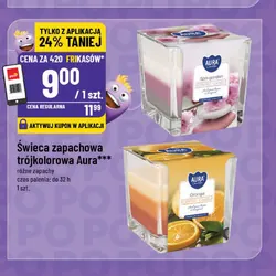 Świeca zapachowa trójkolorowa Aura