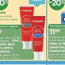 COLGATE MAX WHITE OPTIC, LUMINOUS pasta do zębów