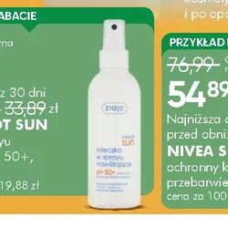 ZIAJA SOPOT SUN mleczko w sprayu nawilżające SPF 50+
