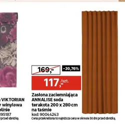 Zasłona zaciemniająca ANNALISE soda terakota 200 x 280 cm