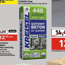Gotowy beton do słupków POST MIX 448 20 kg