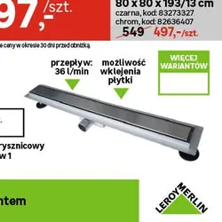 Odpływ liniowy prysznicowy VEO DRAIN 600 2 w 1
