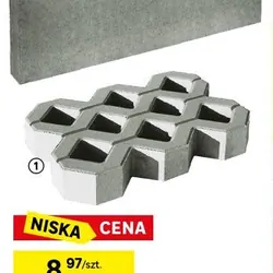 Płyta ażurowa szara 60 x 40 x 8 cm