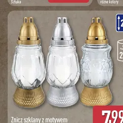 Znicz szklany z motywem