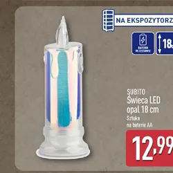 Świeca LED opal 18 cm
