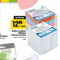 Kostka w pudełku nieklejona kolorowa lub biała