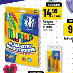 Flamastry dwustronne 24 kolory