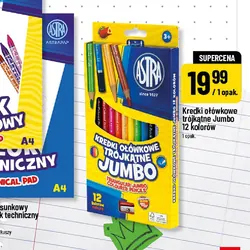Kredki ołówkowe trójkątne Jumbo 12 kolorów