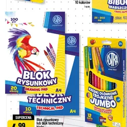 Blok rysunkowy lub blok techniczny biały