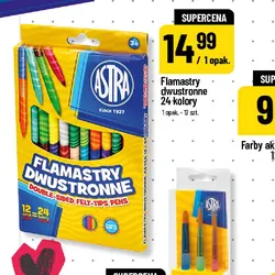 Flamastry dwustronne 24 kolory