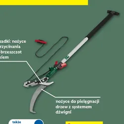 Teleskopowy sekator do gałęzi z piłą