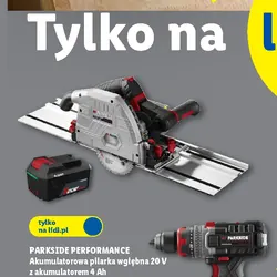 PARKSIDE PERFORMANCE Akumulatorowa pilarka wgłębna 20 V z akumulatorem 4 Ah