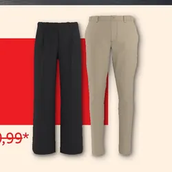 Spodnie damskie wide leg lub męskie chino z bawełną