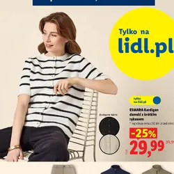 ESMARA Kardigan damski z krótkim rękawem