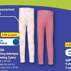 Legginsy dziecięce z bawełną, 2 pary