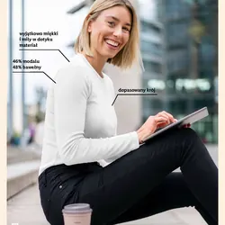 Bluzka damska z bawełną i modalem