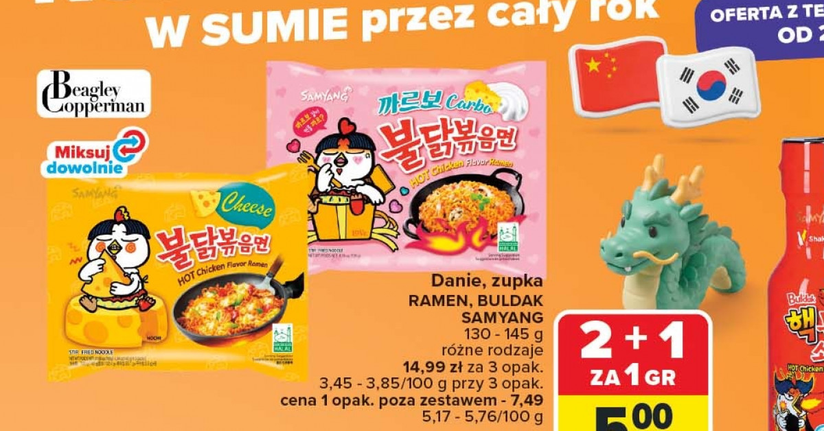 SZOK: Ramen Buldak za 5 zł w Carrefour! Tak tanio jeszcze nie było