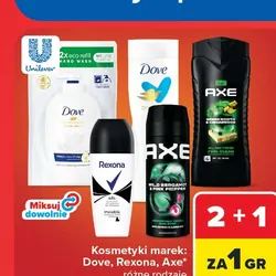 Kosmetyki marek: Dove, Rexona, Axe