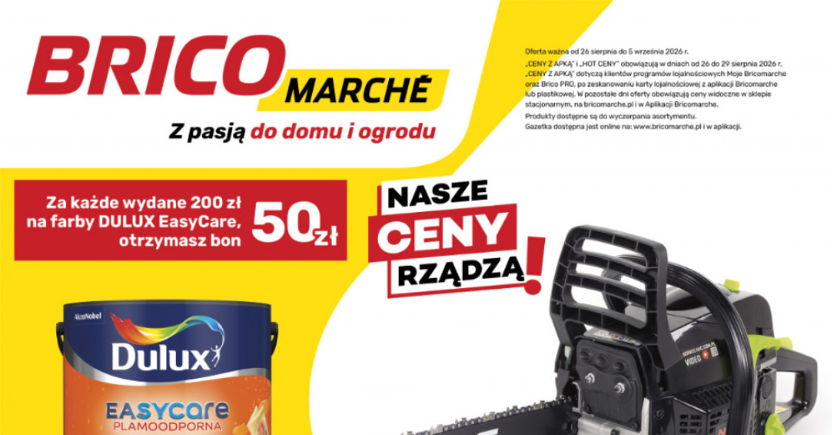 Nowa gazetka Bricomarche (26.08–05.09). Zobacz hity sezonu, zanim znikną z półek!