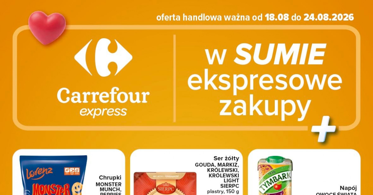 Nowa gazetka Carrefour (18.08–24.08) – sprawdź, co warto kupić zanim promocje znikną!