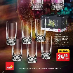 Komplet niskich szklanek Diamond 325 ml