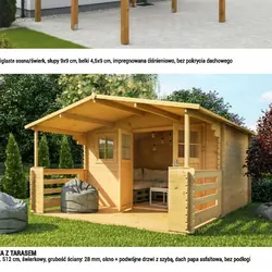 Domek ogrodowy Agawa z tarasem