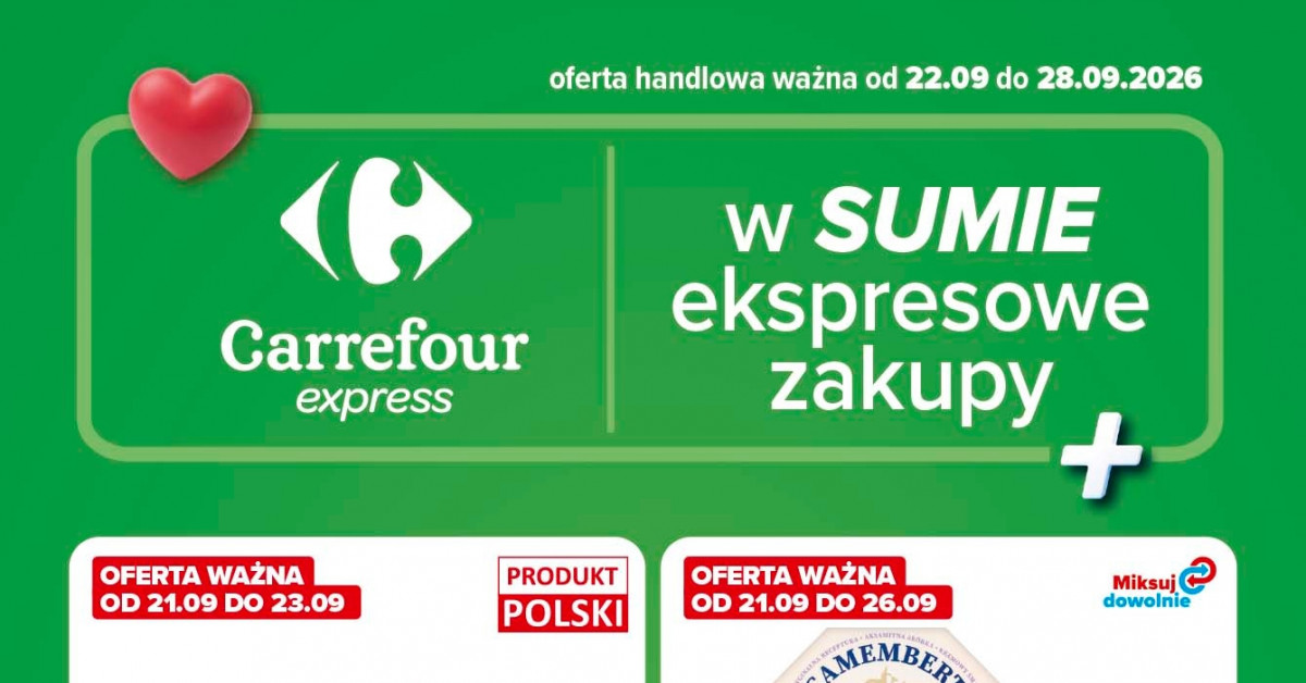 Nowa gazetka Carrefour (22.09–28.09). Co warto kupić? Szybkie podsumowanie najlepszych okazji!