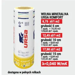 Wełna mineralna Ursa Komfort