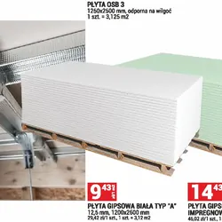 PŁYTA GIPSOWA BIAŁA TYP A