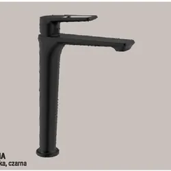 Bateria Arizona umywalkowa, wysoka, czarna