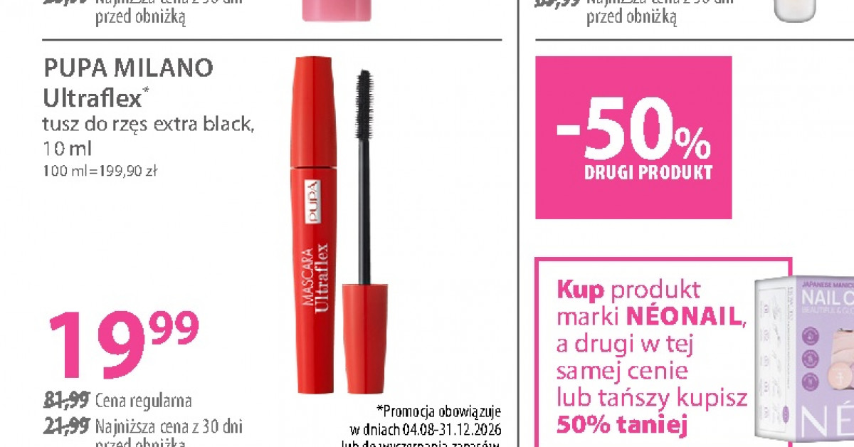 Tusz PUPA za 19,99 zł?! Mega przecena w Hebe, okazja dla fanek spektakularnych rzęs