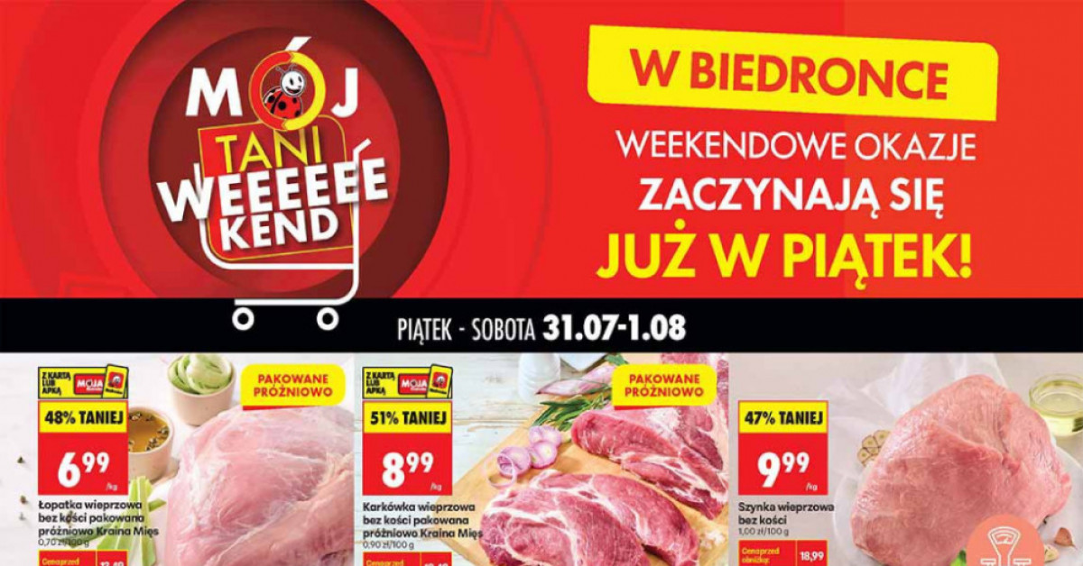 Nowa gazetka Biedronka 31.07–01.08: Te promocje zaskakują – sprawdź, co warto włożyć do koszyka!