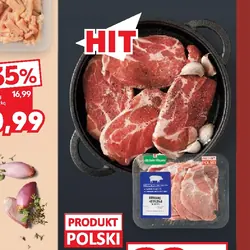 Polska karkówka wieprzowa bez kości, w plastrach
