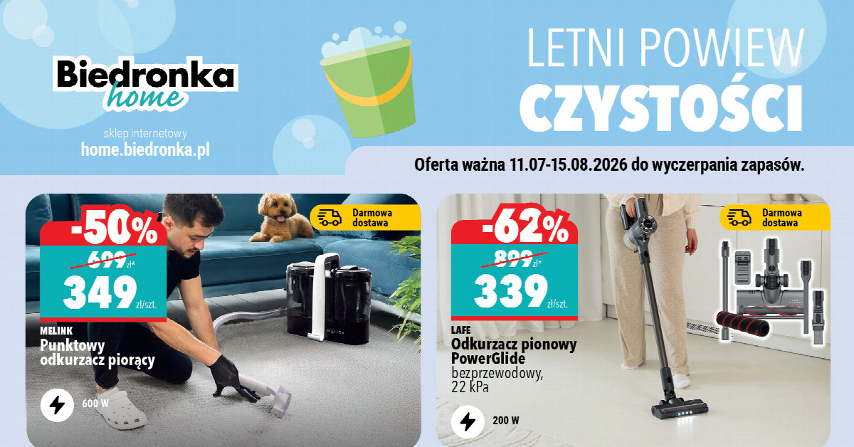 TOP promocje z gazetki Biedronka: ładowarka za 1 zł, rower o połowę taniej i odkurzacze w supercenach!