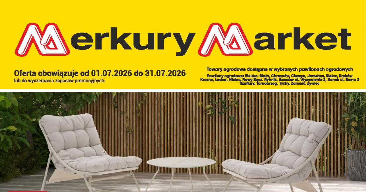 Mercury Market: Lipcowa gazetka pełna ogrodowych hitów — sprawdź, co kupić teraz (01.07–31.07)