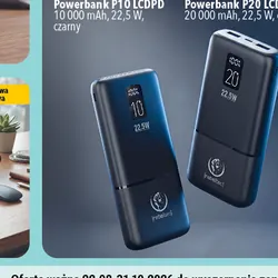 Powerbank P10 LCDPD 10 000 mAh, 22,5 W, czarny