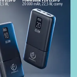 Powerbank P20 LCDPD 20 000 mAh, 22,5 W, czarny