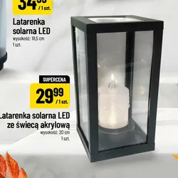Latarenka solarna LED ze świecą akrylową