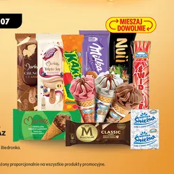 Wszystkie lody na patyku, w rożku, tubce, rurce oraz kubeczku do 270 ml