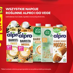 Napoje roślinne Alpro i Go Vege