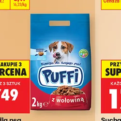 Karma dla psa z wołowiną Puffi, 2 kg